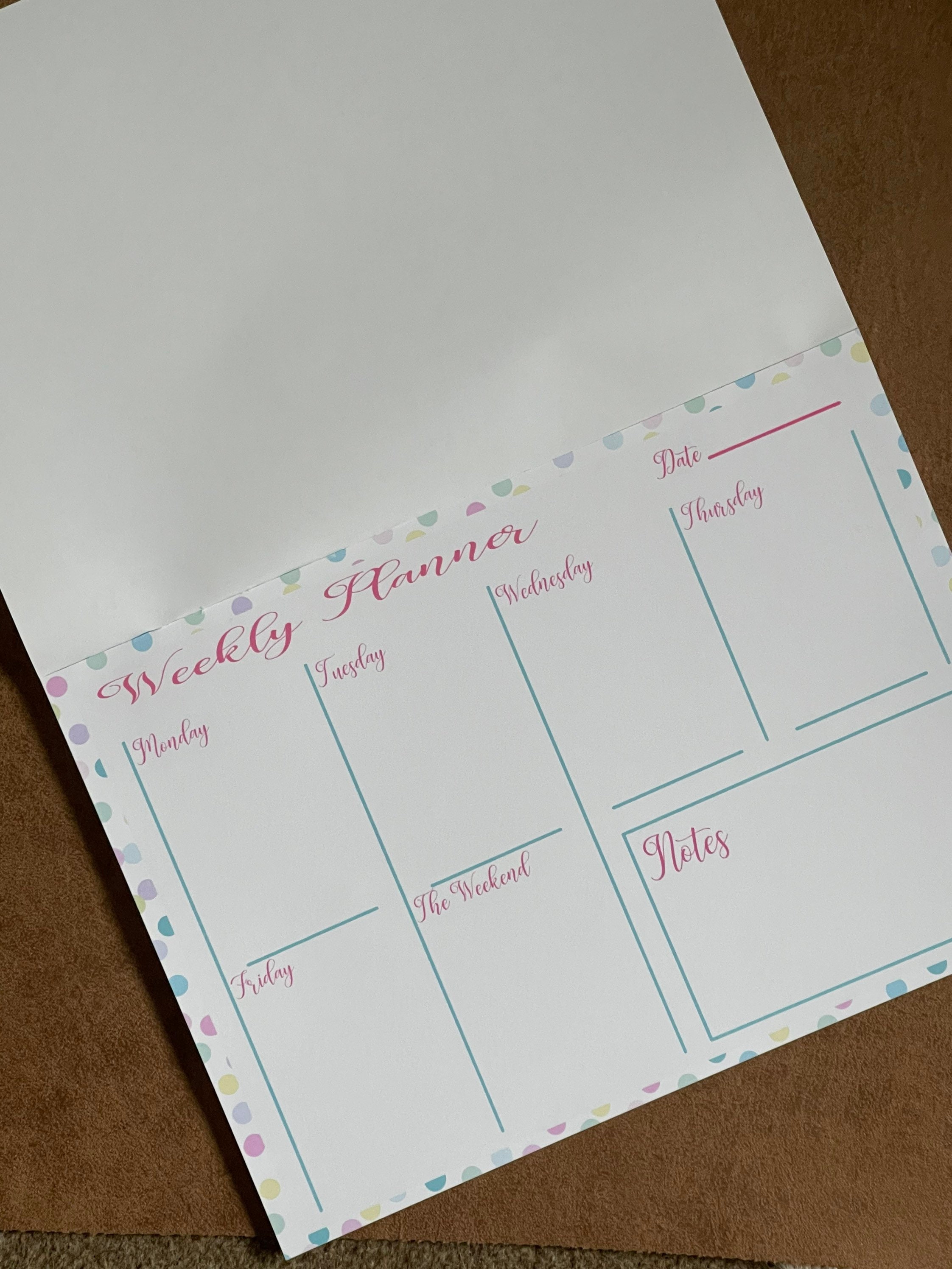 A4 Weekly Planner Tear Off Notepad Weekly Planner Getting Etsy