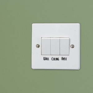 Light switch label, rental switch labels, AIRBNB label