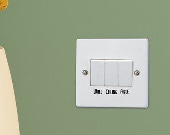 Light switch label, rental switch labels, AIRBNB label