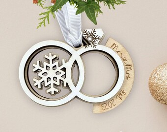 Just married Christmas ornament for newlywed
