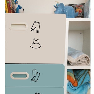 Benutzerdefinierte Etikette - Kinderzimmer Organisation - Schubladenetiketten - Kinder Aufbewahrungsetiketten