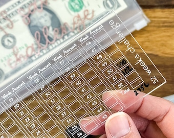 Reusable Saving Challenge Tracker: 52 Week Money Savings