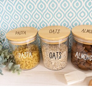 Custom wooden lid pantry jar - Pantry organization jars
