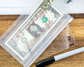 52 Weeks Saving Challenge Kit: A6 Acrylic Envelope