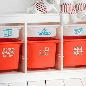 Customizable Toy Storage Labels: Kids Organization Decals