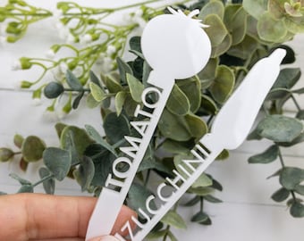 Acrylic Vegetable Markers: Laser Engraved Garden Plant Labels