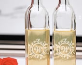 Monogram Olive oil dispenser- monogram vinegar dispenser- etched oil bottle- oil bottle