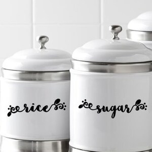 Pantry labels - Kitchen Labels, Pantry Canister Labels , Vinyl pantry Labels ,  Kitchen Decals, Pantry organizing decal