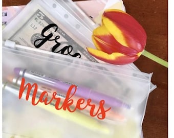 Budget envelopes plastic, Cash envelopes, A6 envelopes, Dave Ramsey, budget envelope, planner pockets, A6 planner insert, A6 planner divider