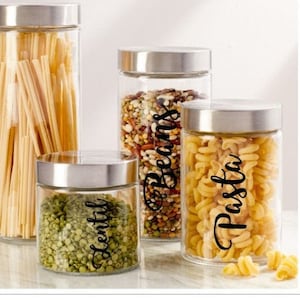 Kitchen Labels, Pantry labels, Canister Labels , Vinyl pantry Labels ,  Kitchen Decals