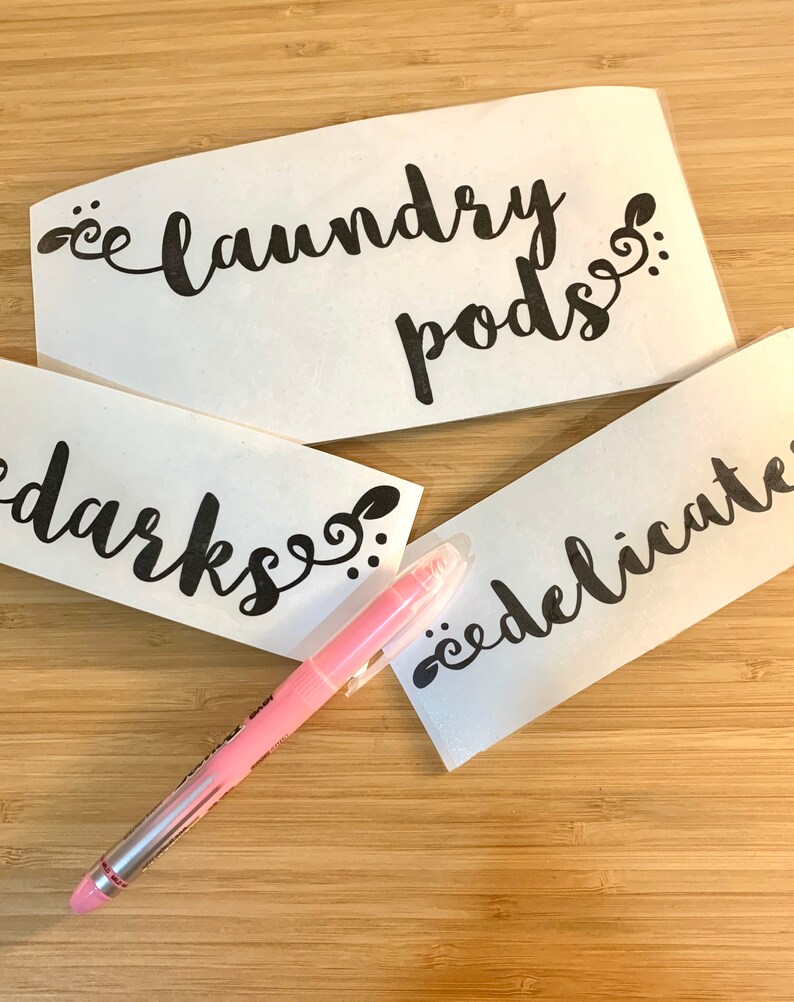 DECAL ONLY custom Laundry Labels Laundry Canister Labels Etsy