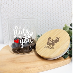 Personalized nuts jar- custom nuts jar- Personalized nuts gift jar