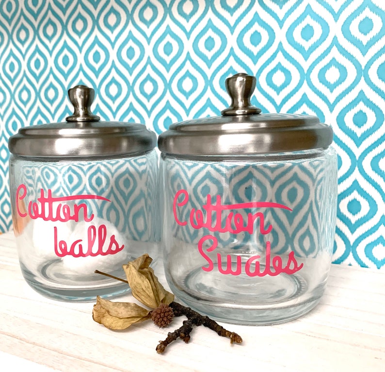 Bathroom jar set Custom bathroom jars Vanity Jars Vanity | Etsy