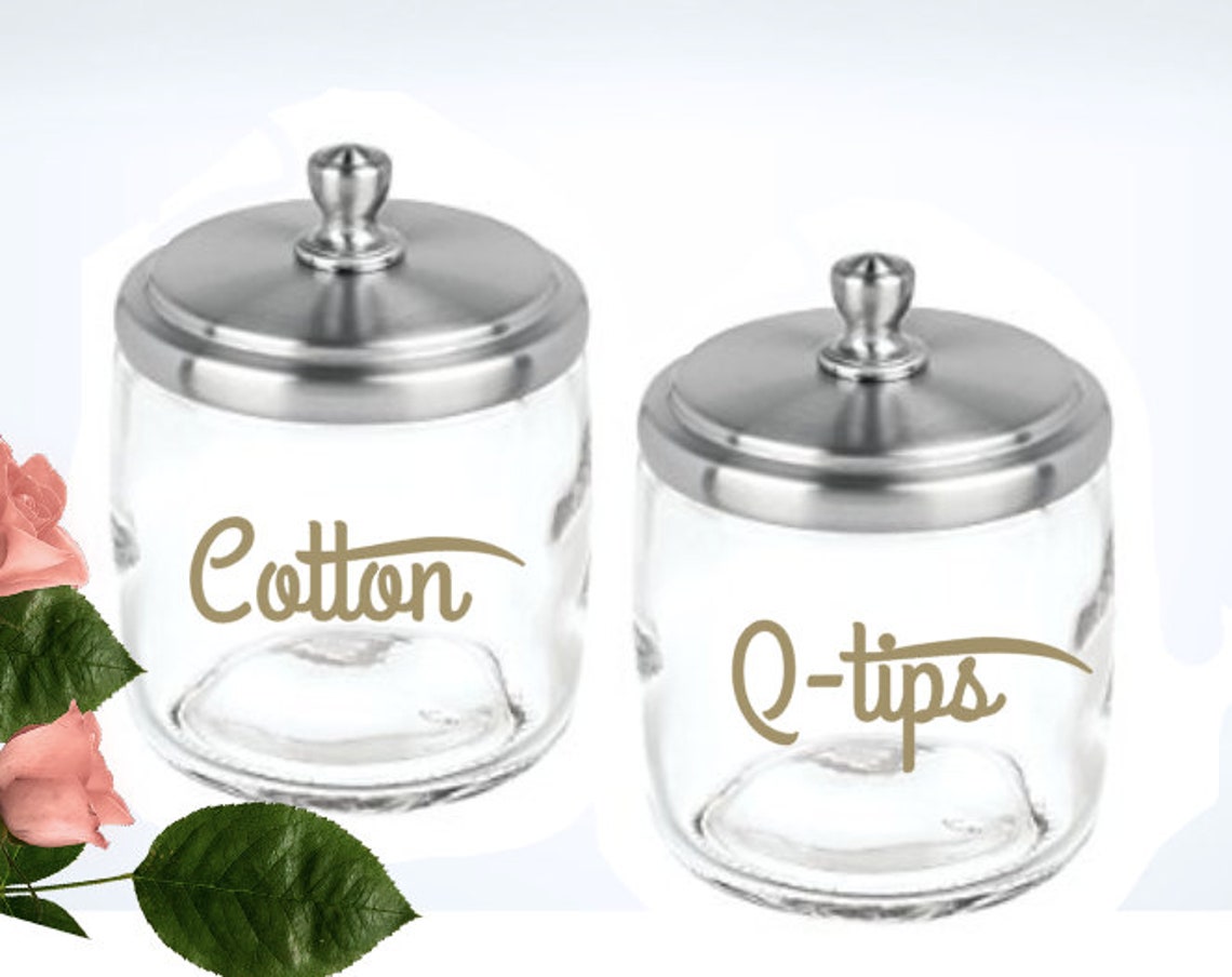 Bathroom Decals Bathroom Jars Vanity Labels Bathroom - Etsy