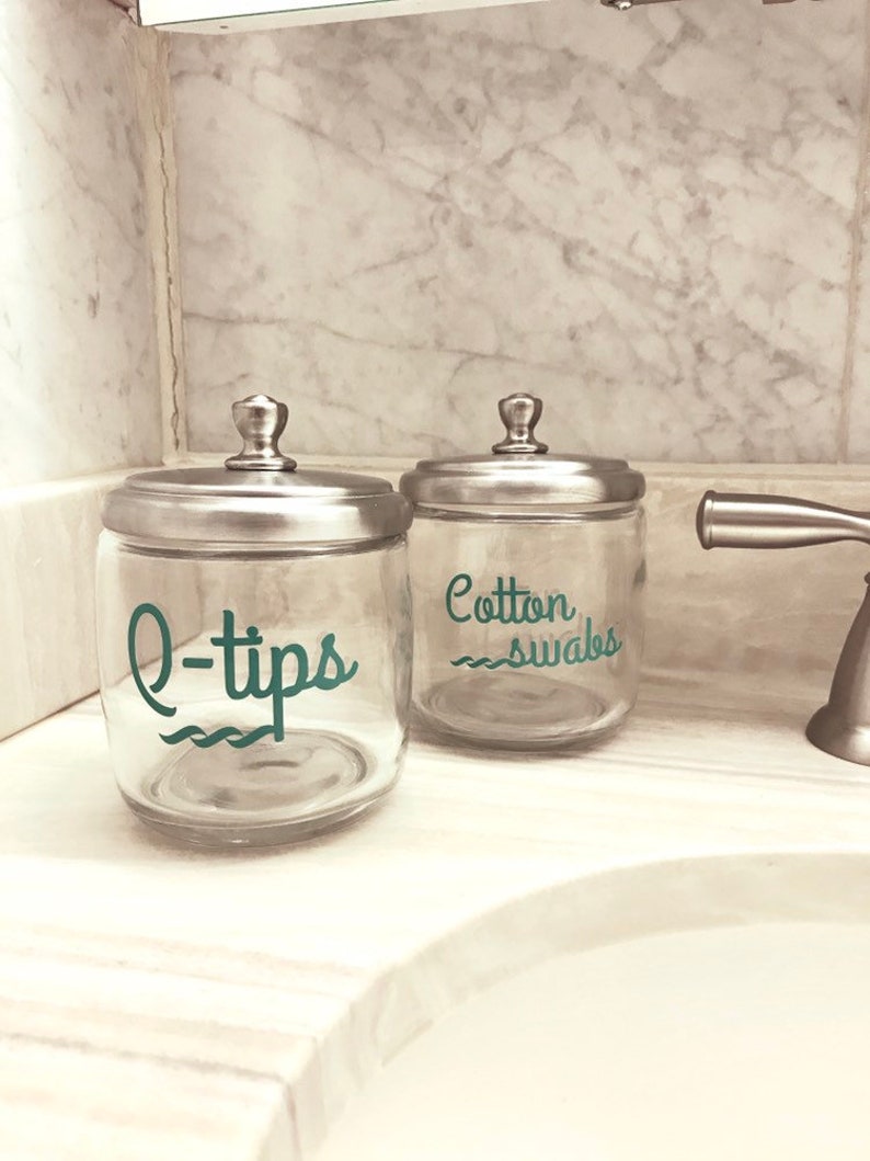 Bathroom jar set Custom bathroom jars Vanity Jars Vanity Etsy
