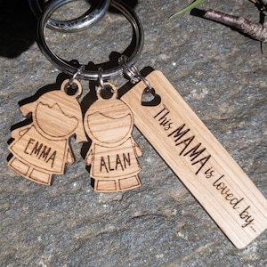 Mom keychain, this mom is loved by, Mother’s Day gift, custom keychain, mom key ring