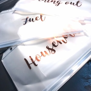 Buste per contanti personalizzate in formato A5, buste per spese, buste in plastica per budget, tasche per planner, inserti per planner in formato A5, divisori per planner in formato A5