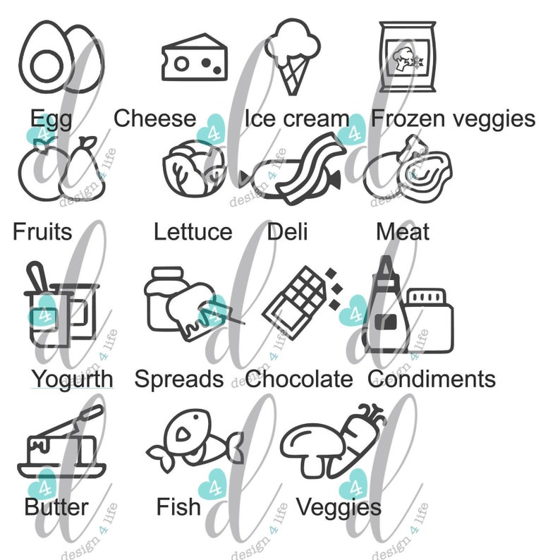 Fridge Labels Food Labels Fridge Drawer Labels Fridge Etsy