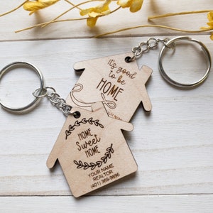 Realtor gift for clients, realtor keychain, new home gift, new house gift image 2