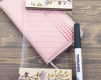Desk dry erase note board
