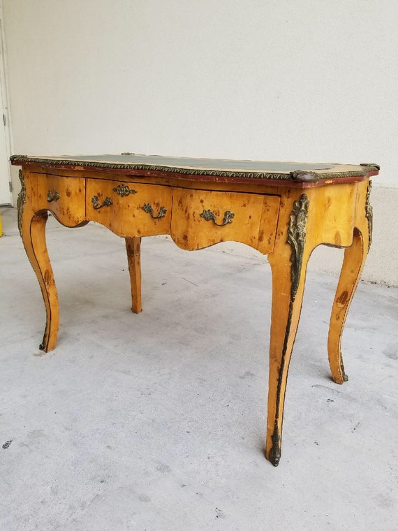 Rococo Style Leather Top Desk Etsy