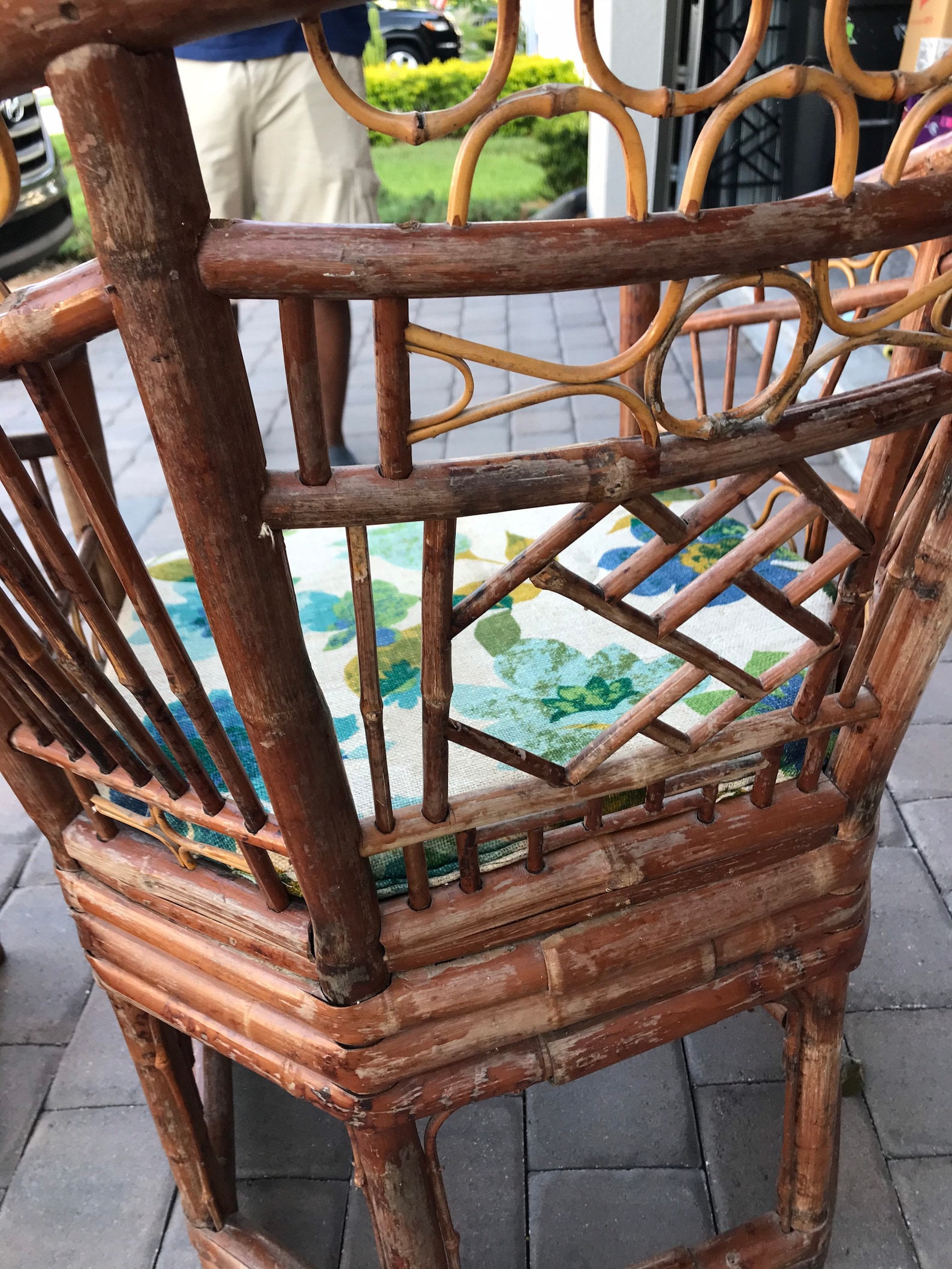 A Pairbamboo Chinese Bamboo Chairs Etsy
