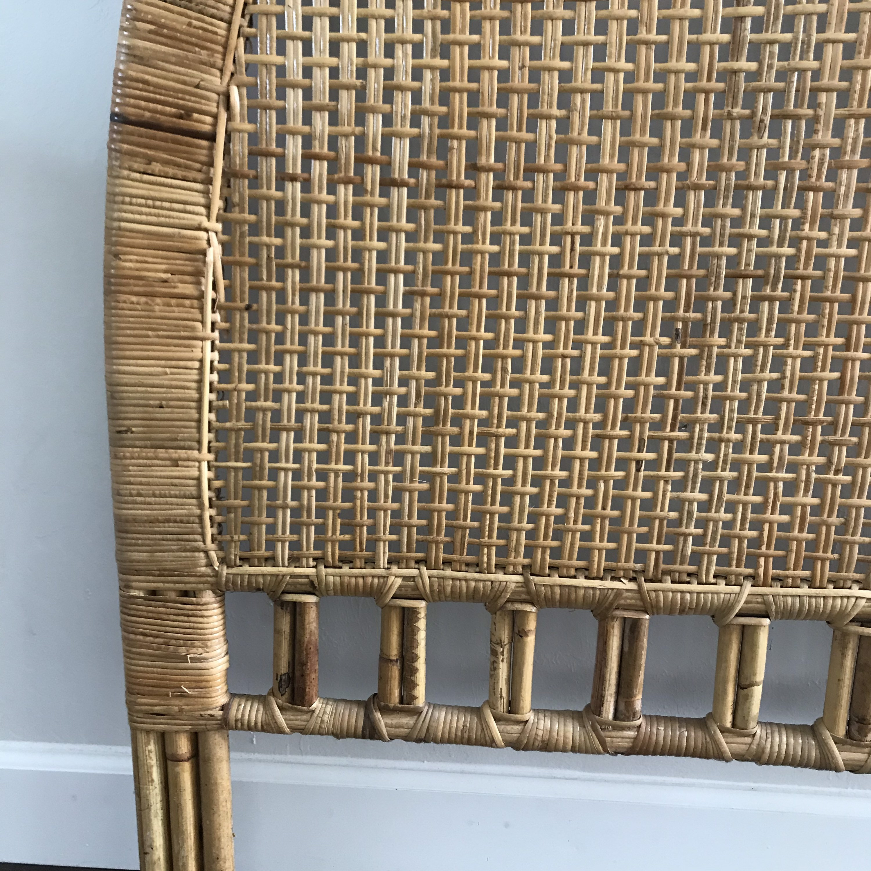 Vintage Woven Headboard Full Woven Headboard Etsy