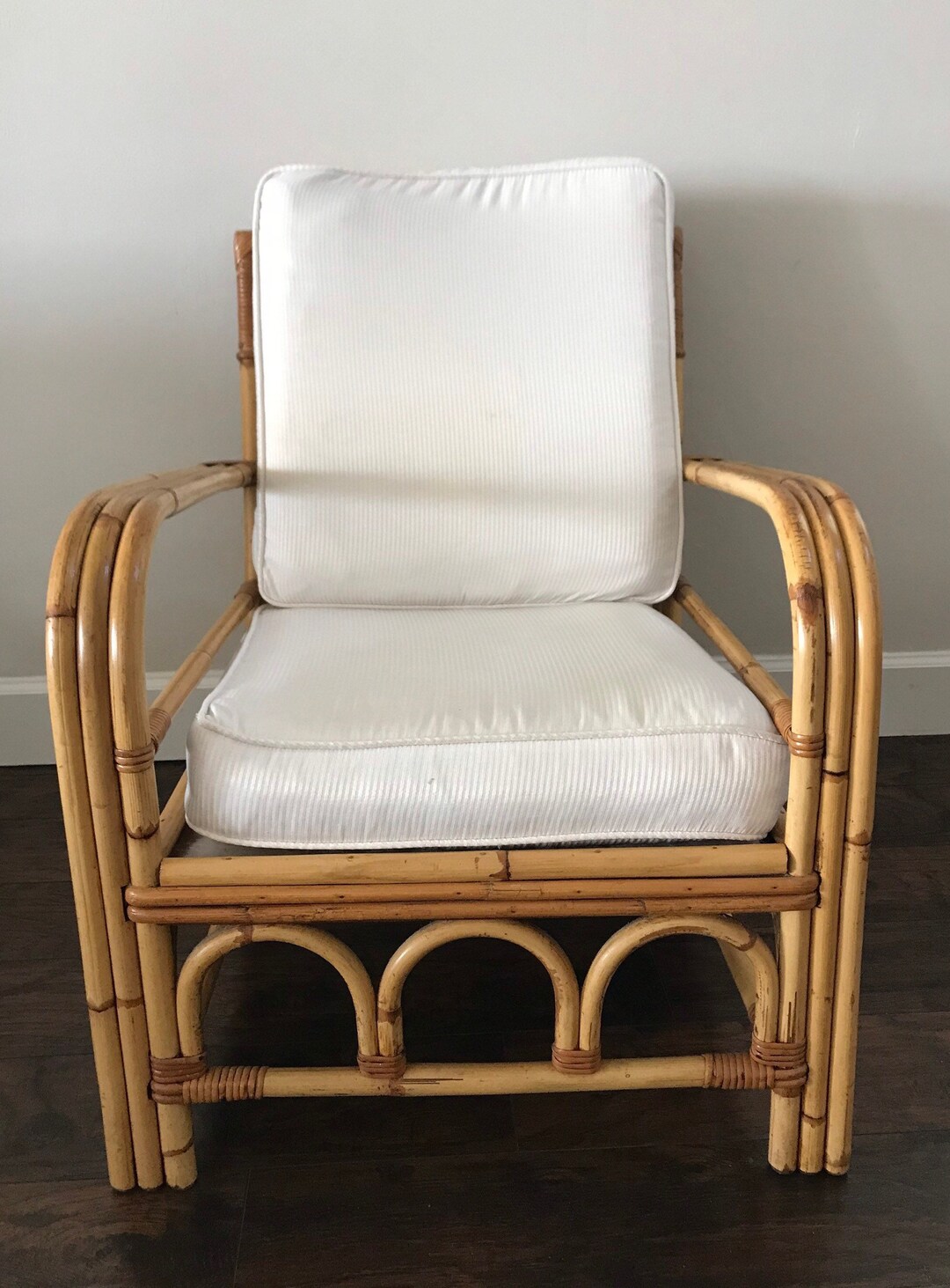 Vintage Bamboo Arm Chair - Etsy Australia