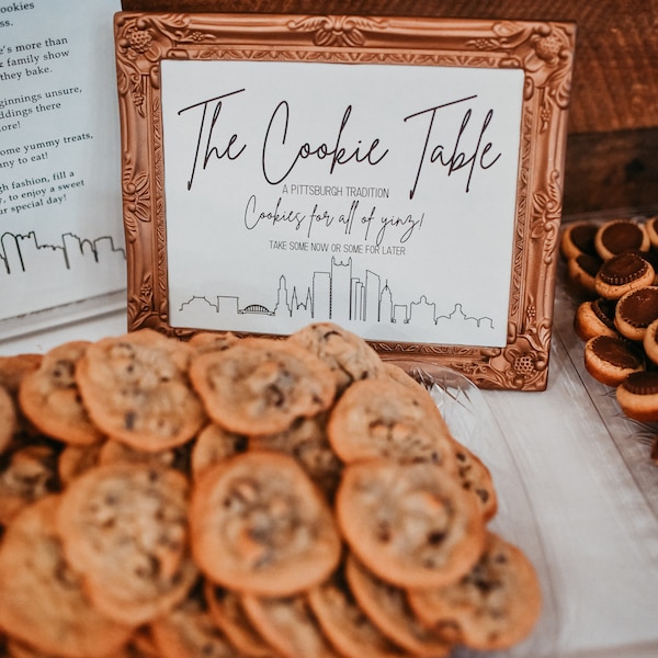 Pittsburgh Cookie Table Sign, Digital Download, 8 x 10