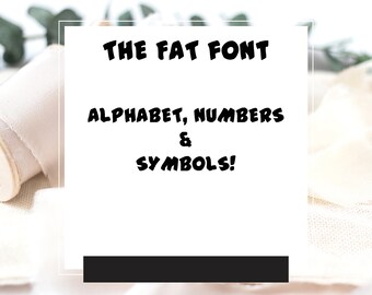 The Fat Font, TTL Digital Font, Instant Download.