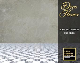 Deco Floor Overlays, Separate PNG Files, High Resolution, Instant Download, CUOK.