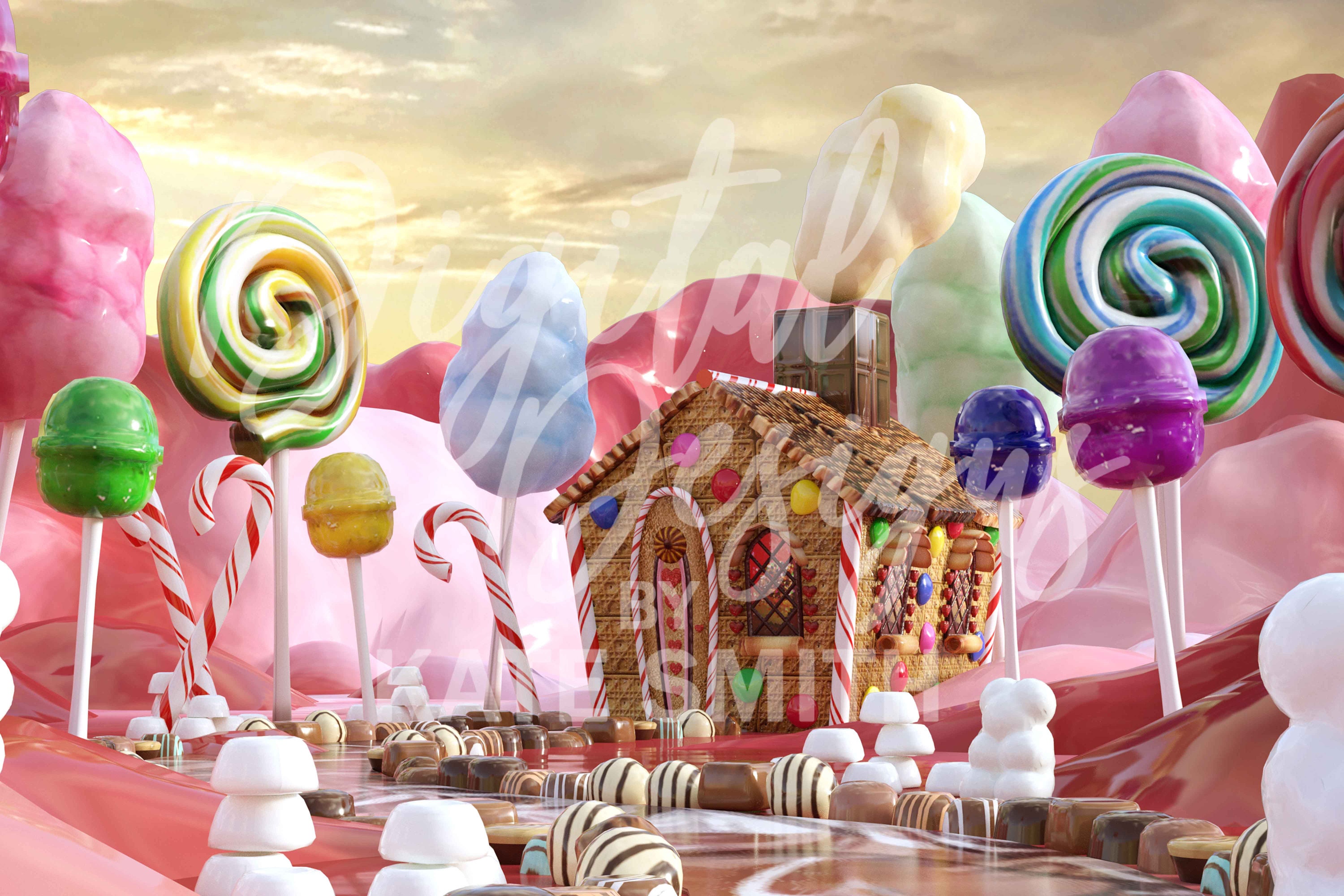 2 X Magical Candyland Backdrops / Backgrounds High Etsy