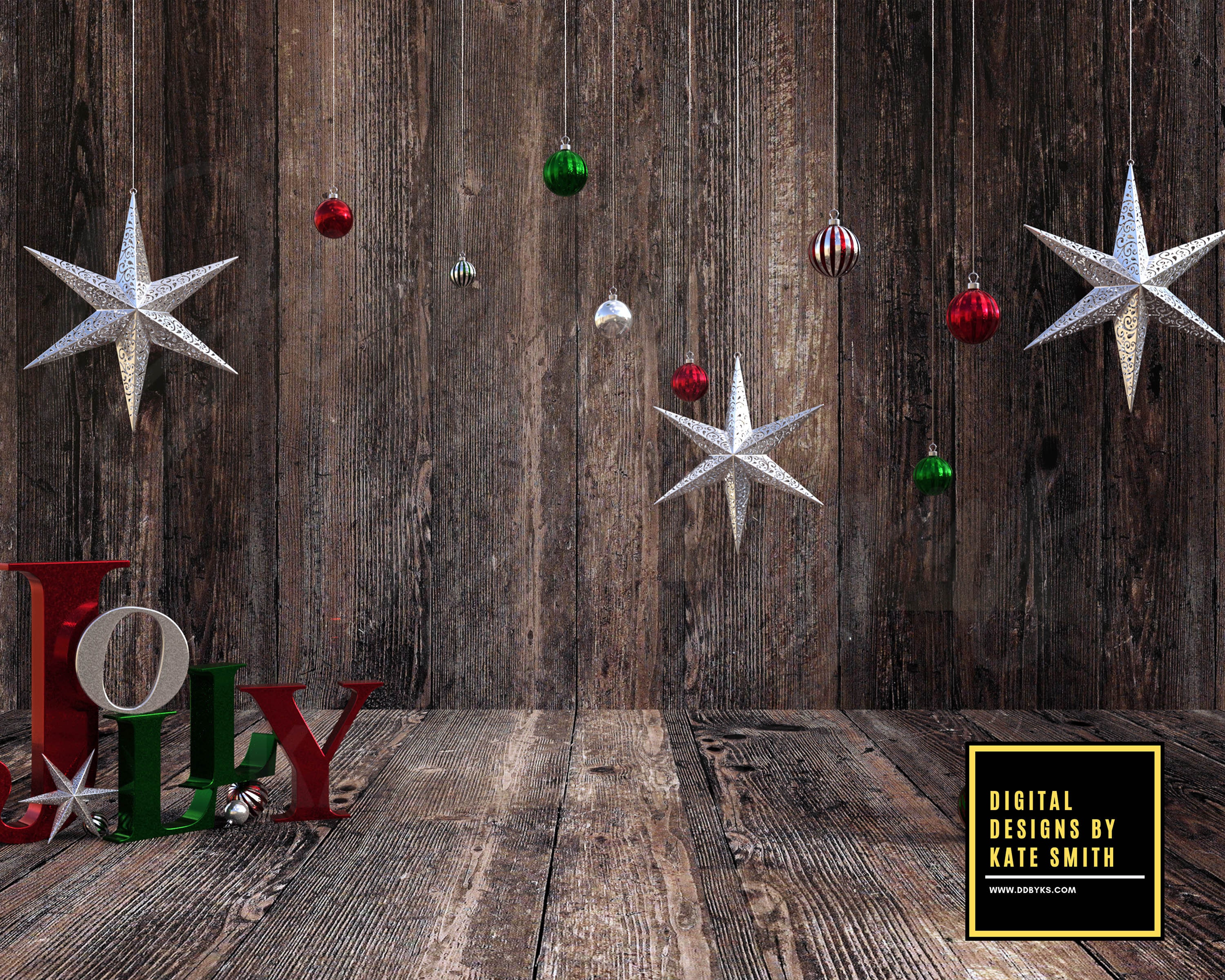 Jolly Christmas Digital Backdrop / Background High Resolution Etsy