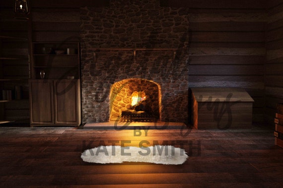 Log Fire Digital Backdrop / Background High Resolution - Etsy