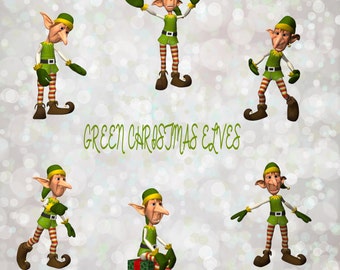 Buy 3 get one free. Pack of 6 green Christmas elf overlays, PNG, Instant Download.