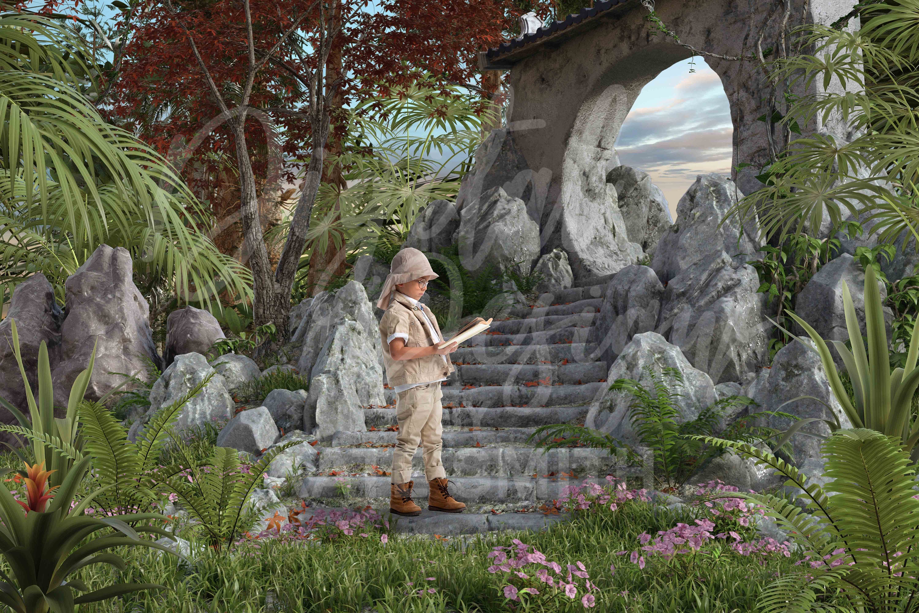 Jungle Explorer Digital Backdrop Background High Resolution Instant Download Buy 3 Get 1 Free 