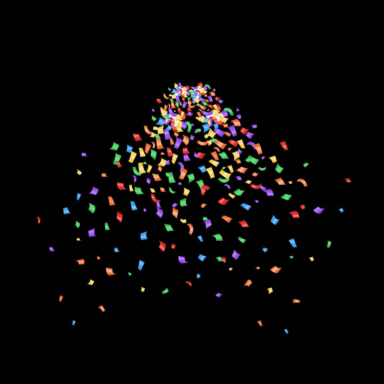 6 x Confetti Overlays Falling Confetti Separate Png Files | Etsy
