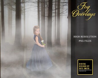 Buy 3 get one free. Fog Overlays, High Quality 300ppi, Instant Download, PNG files, Mystic fog.