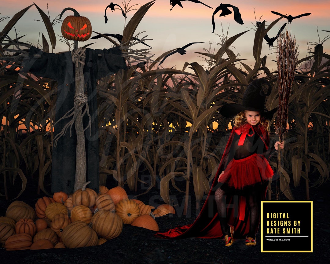 Spooky Cornfield Digital Backdrop / Background High - Etsy