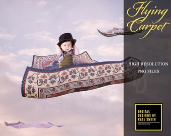 Flying Carpet Overlays, Separate PNG Files, High Resolution, Instant Download, CUOK, Buy 3 get 1 free.