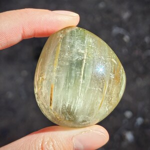 Angel Phantom Quartz Bubble- Amphibole Quartz- Hematite, Limonite, Kaolinite and Lithium- Polished Bubble