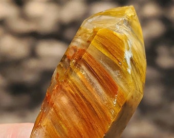 Angel Phantom Quartz- Polished Amphibole Quartz- Hematite, Limonite, Kaolinite and Lithium