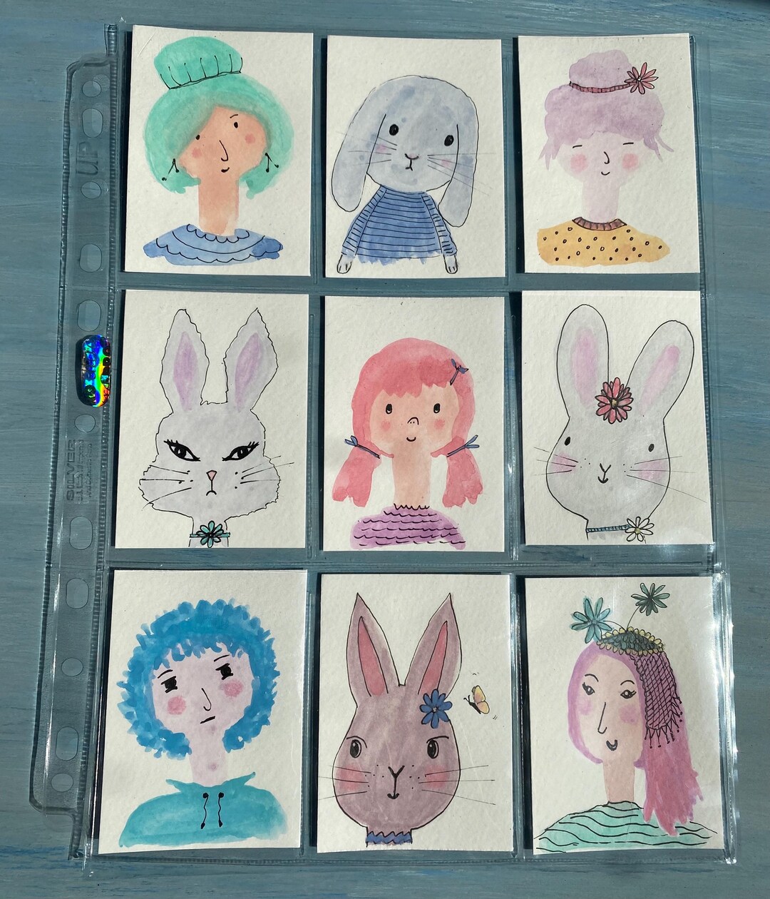 Hand Painted ACEO Collection Mini Art Originals of Ladies Faces and ...