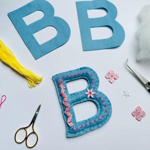 Die cut 4 inch high Felt uppercase letters for banners soft ornaments and bunting DIY making