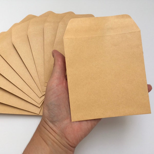 Mini manilla envelopes, brown coin wage envelopes, small kraft envelopes for garden junk journals or seed packets