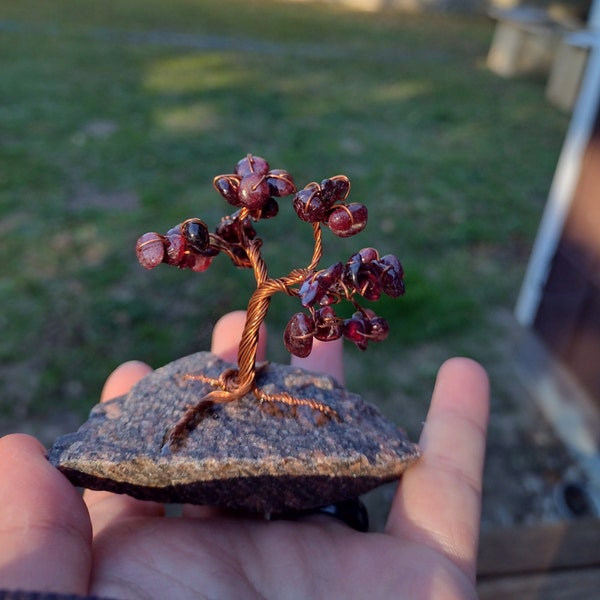 Garnet Gemstone Tree Mini