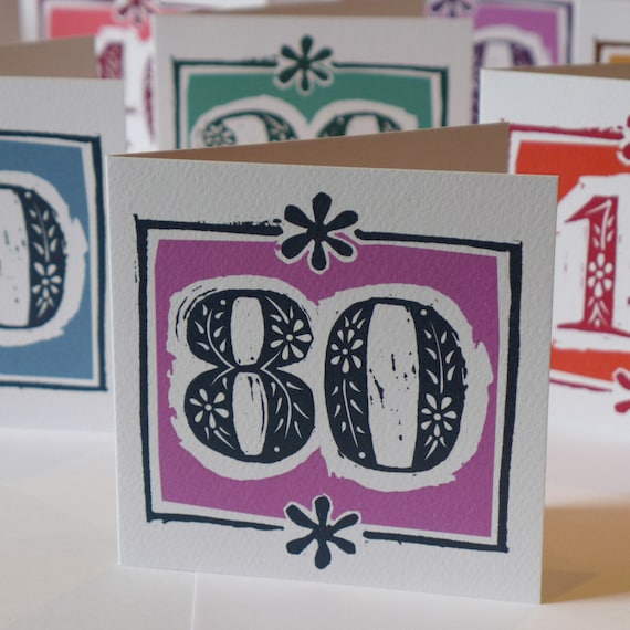 80th Birthday card or Diamond/Pearl Wedding Anniversary card | Etsy