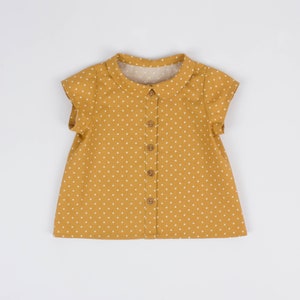Baby Girl Blouse PDF Sewing Pattern – Button-down With Peter Pan Collar ...