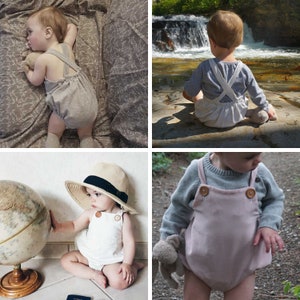 Baby Romper PDF Sewing Pattern Instant download Cross Back Straps image 9