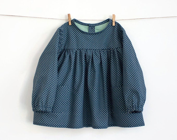 Girls Blouse PDF Sewing Pattern – Peter Pan Collar – Puff Sleeves ...
